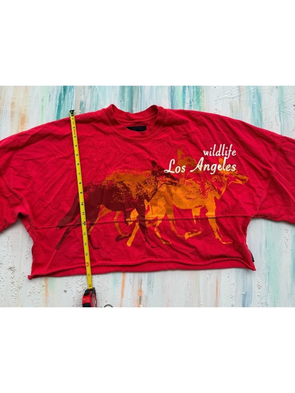 Spirit Jersey cropped heavy weight tshirt featuring coyotes!